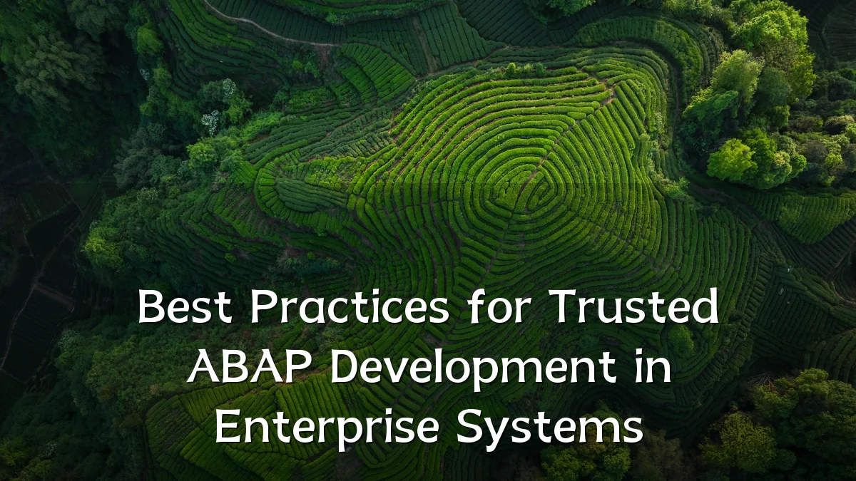 Best Practices for Trusted ABAP Development in Enterprise Systems