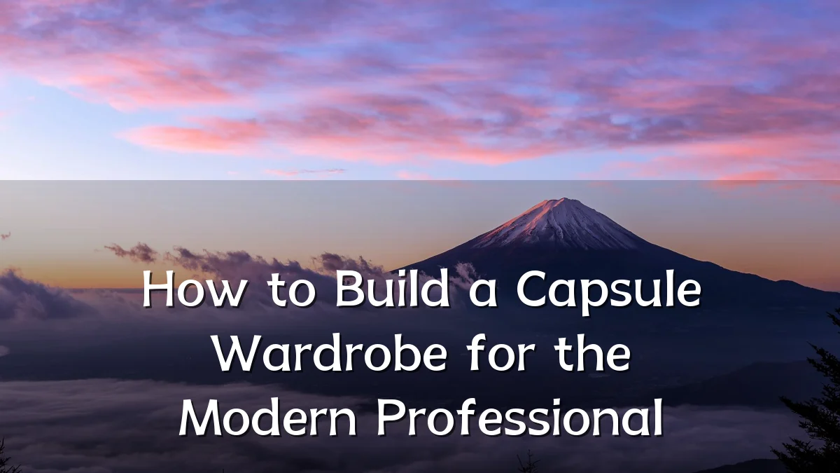 How to Build a Capsule Wardrobe for the Modern Professional