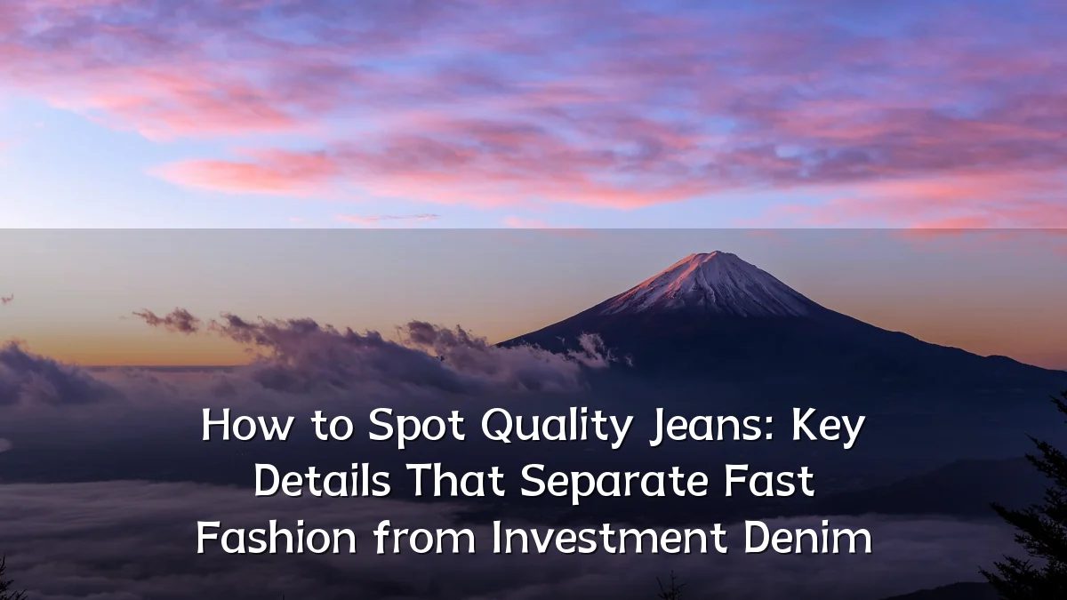 How to Spot Quality Jeans: Key Details That Separate Fast Fashion from Investment Denim