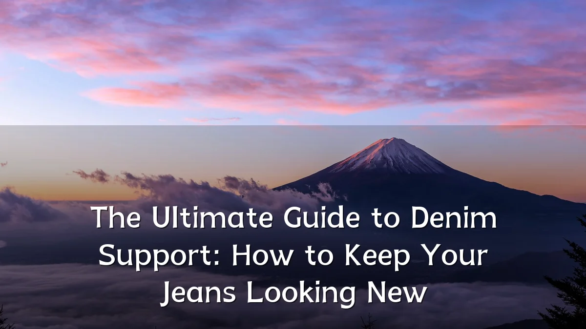 The Ultimate Guide to Denim Support: How to Keep Your Jeans Looking New