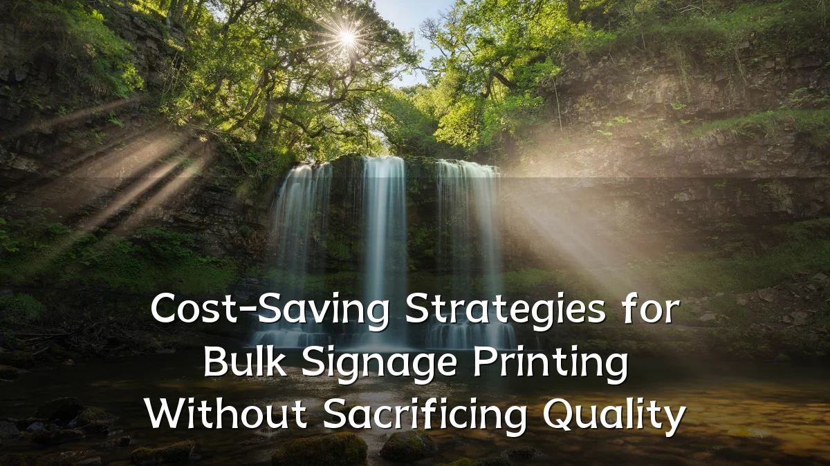 Cost-Saving Strategies for Bulk Signage Printing Without Sacrificing Quality