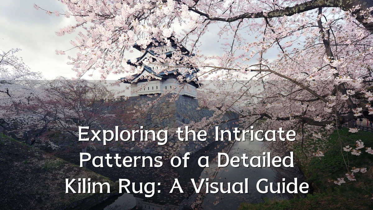 Exploring the Intricate Patterns of a Detailed Kilim Rug: A Visual Guide