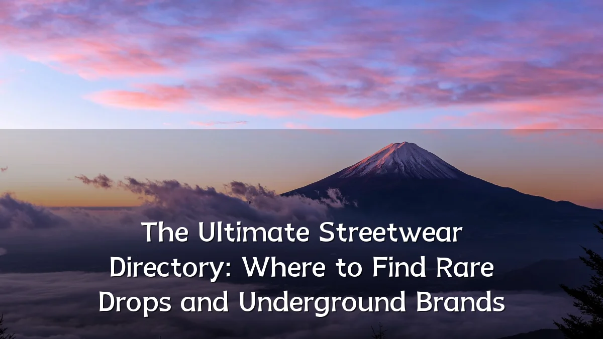 The Ultimate Streetwear Directory: Where to Find Rare Drops and Underground Brands